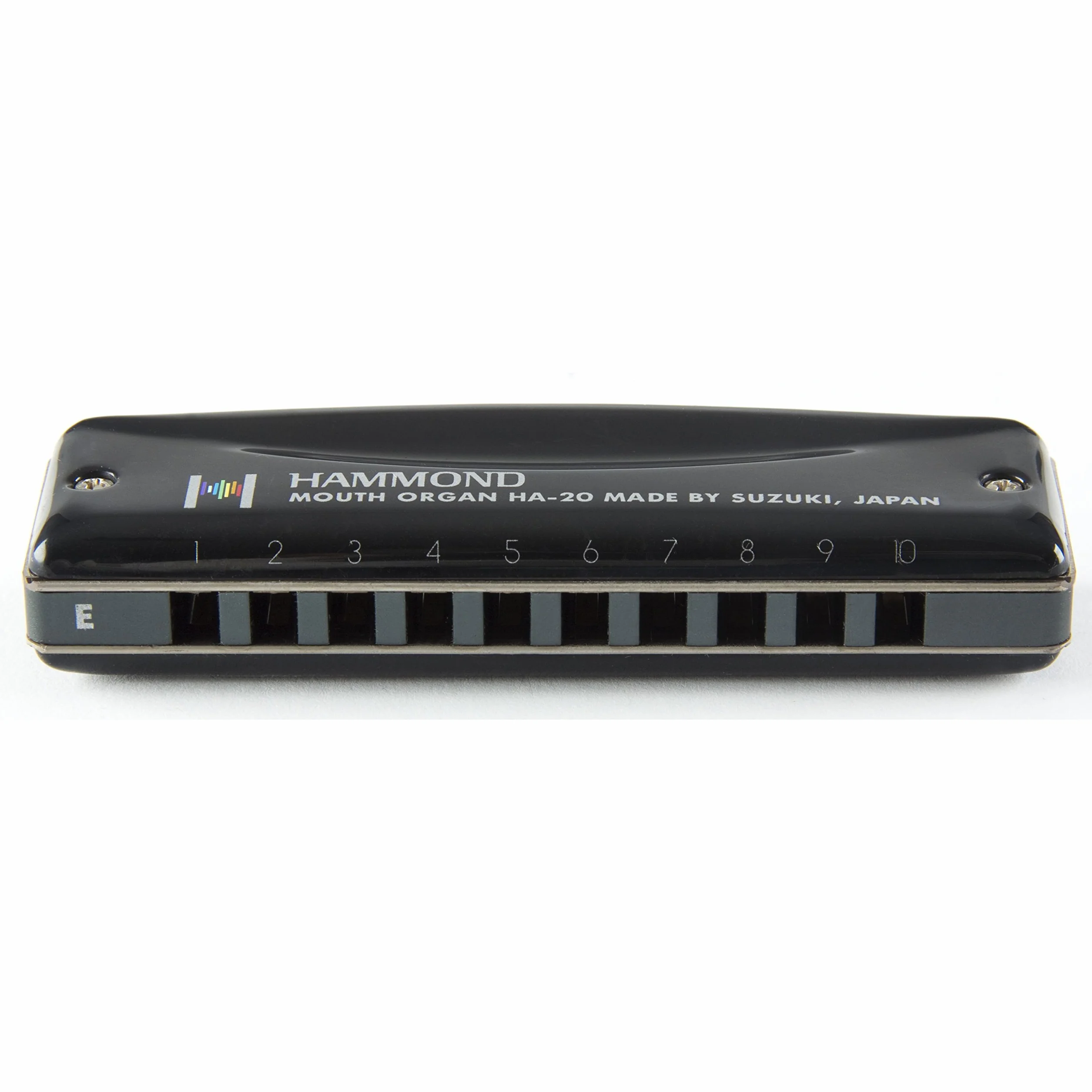 Suzuki HA20C Hammond Harmonica diatonique en do 10 Trous Noir
