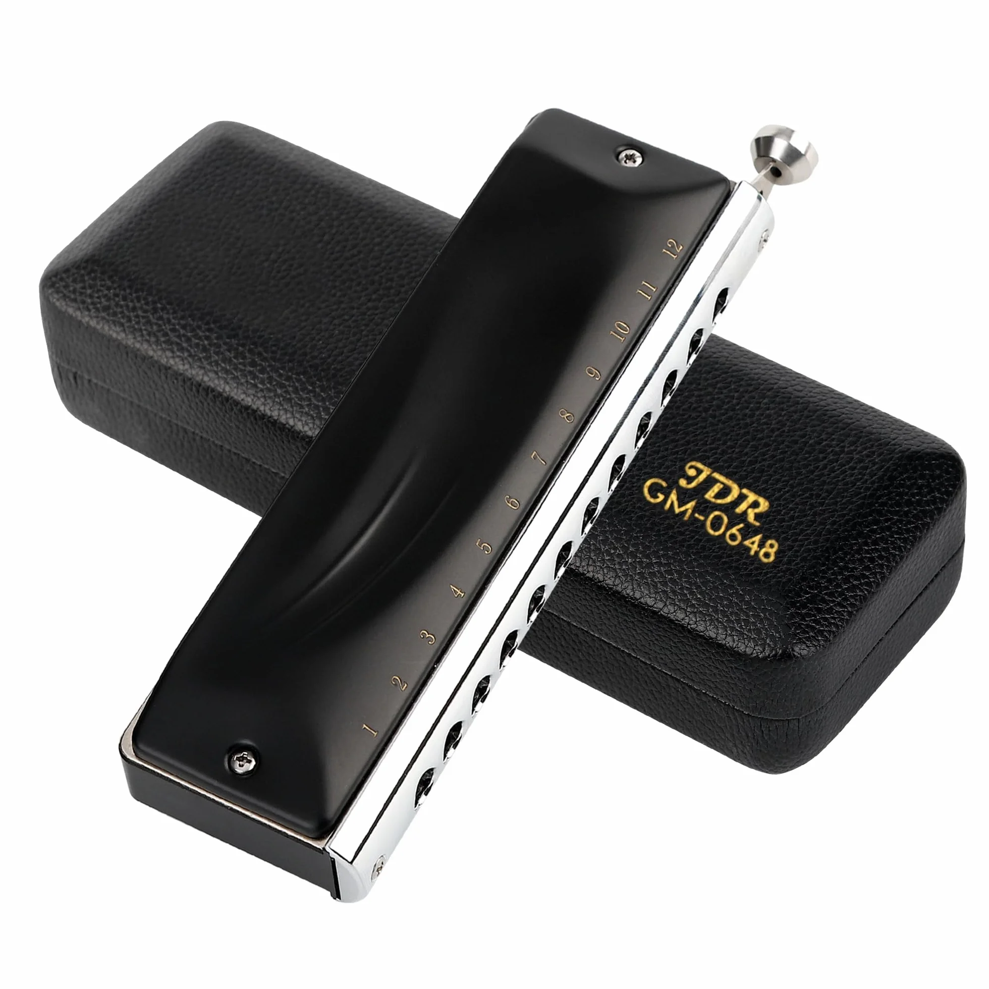 Harmonica Chromatique Clé de Do 12 Trous 48 Tonalités pour Enfants Débutants Adultes
