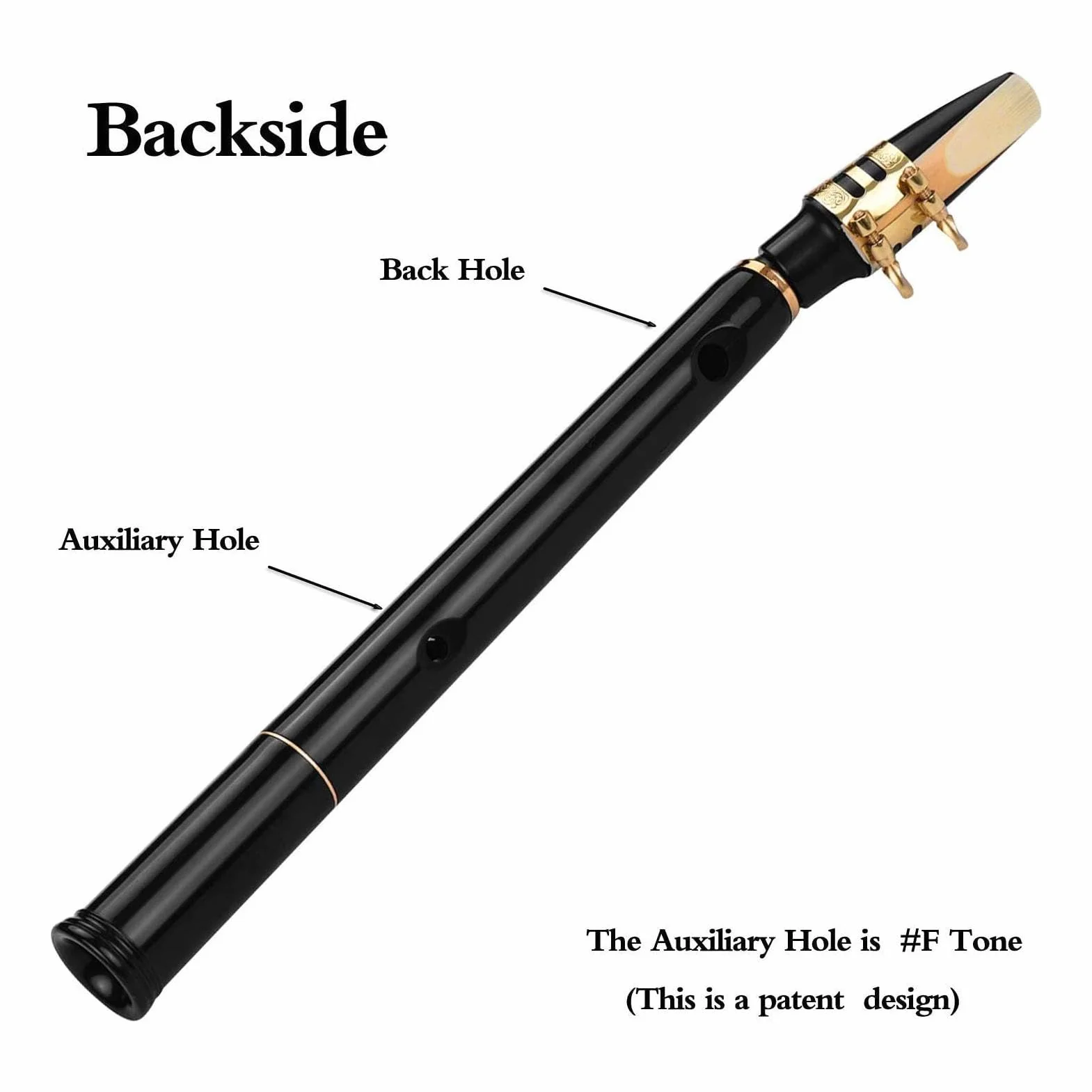 Saxophone de poche à clé C 8 trous - Outil d'entraînement compact pour débutants - Instruments à vent en bois