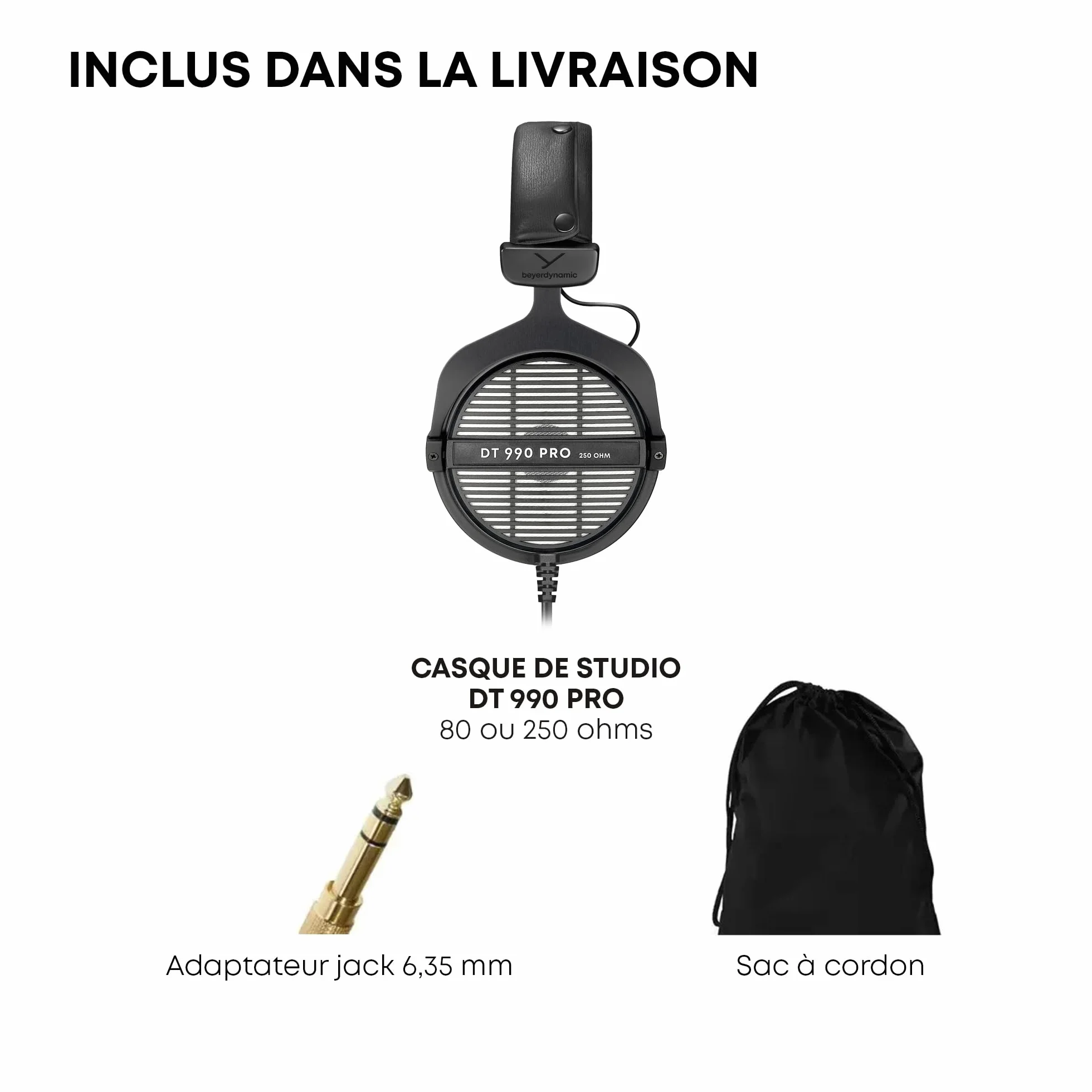 beyerdynamic DT 990 Pro Casque de Studio Supra-auriculaire Filaire 250 ohms