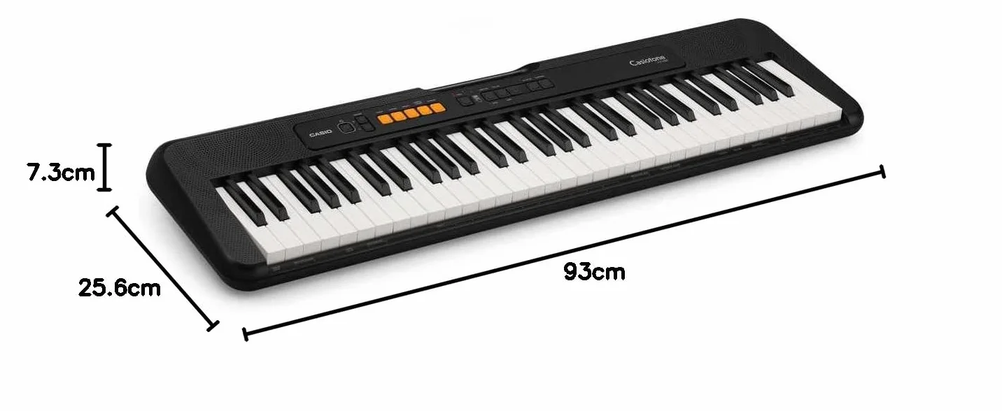 Casio Casiotone CT-S100 Clavier 61 Touches Standard, 122 Sons, 61 Rythmes, Noir