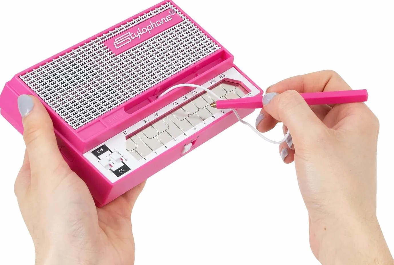 Stylophone Pink - Synthétiseur électronique de poche original édition spéciale - Instrument de musique clavier