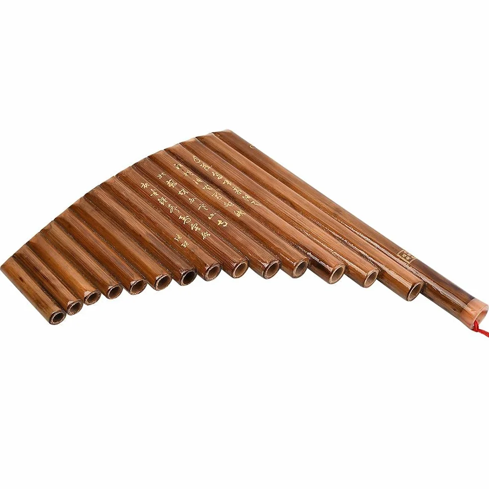 Flûte panoramique Prevessel 15 tubes bambou brun G majeur pour débutants